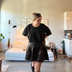 *SPRING CLOSET SALE* Elloqui Faux Leather Mini Skirt